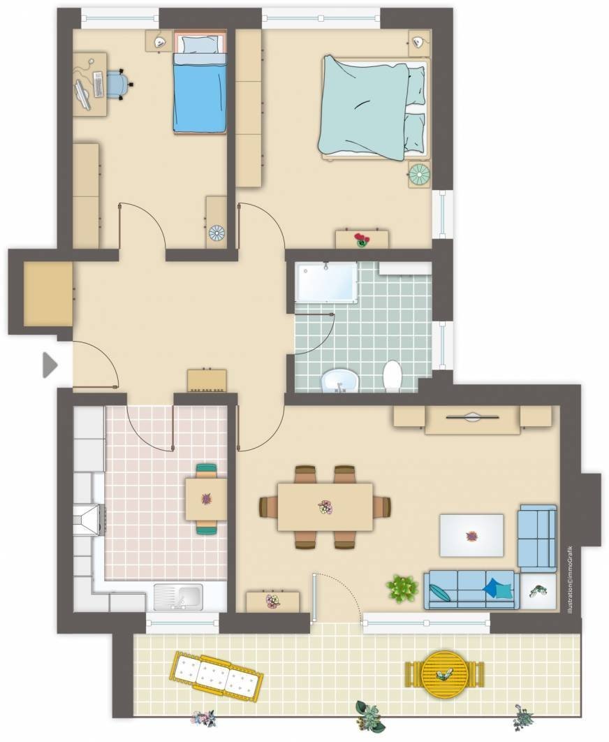 VMI Vermittlung Münster Immobilien GmbH & Co. KG - Immobilienangebot - Münster - Alle - Hochwertige Ausstattung - großer Balkon - bezugsfrei im Sommer 2019!