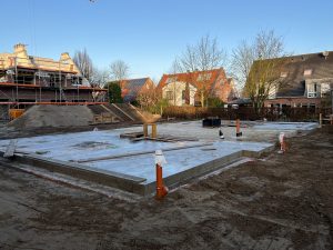 20.12.2021 Die Unterkellerung der Reiheneckhäuser ist fertig
