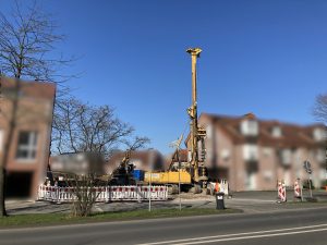 03.03.2022 Die Vorbereitungen für die Aushubarbeiten beginnen...