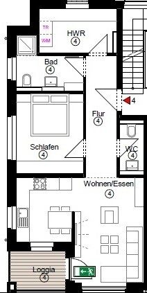 VMI Vermittlung Münster Immobilien GmbH & Co. KG - Immobilienangebot - Altenberge - Alle - Altenberge: hoher Wohnkomfort - 1. Obergeschoss - mit Loggia!